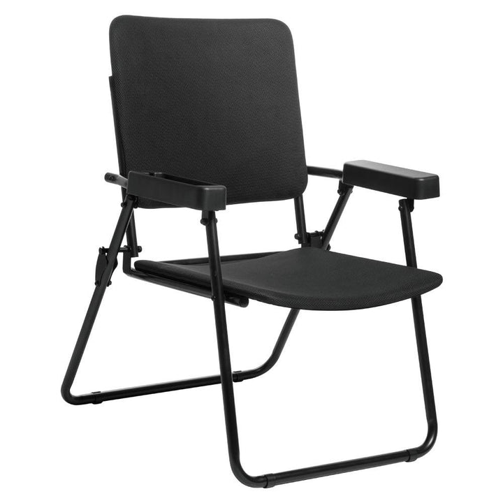 Angled view of the Homedics Folding Chair for Massage Cushions