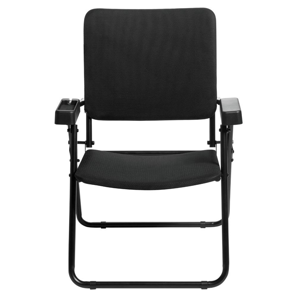 Angled view of the Homedics Folding Chair for Massage Cushions