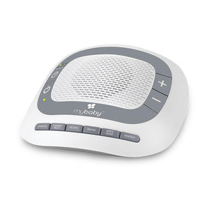 Angled view of the Homedics MyBaby SoundSpa Portable