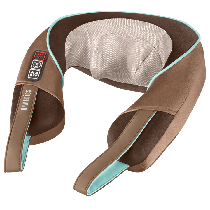 Top-down view of the Homedics Shiatsu Plus Neck and Shoulder Massager with Heat with massaging elements highlighted