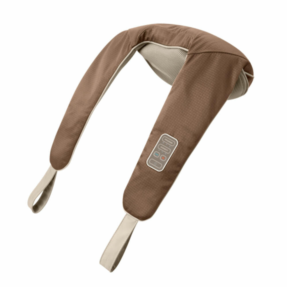 Profile view of standing man enjoying shoulder massage with the Homedics Back and Shoulder Percussion Massager with Heat - X-ray view