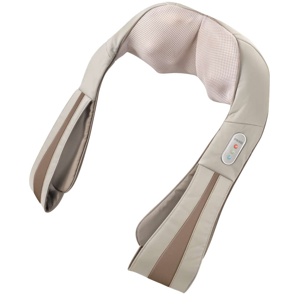 Back angled view of the Homedics Quad Action Shiatsu Kneading Neck and Shoulder Massager with Heat
