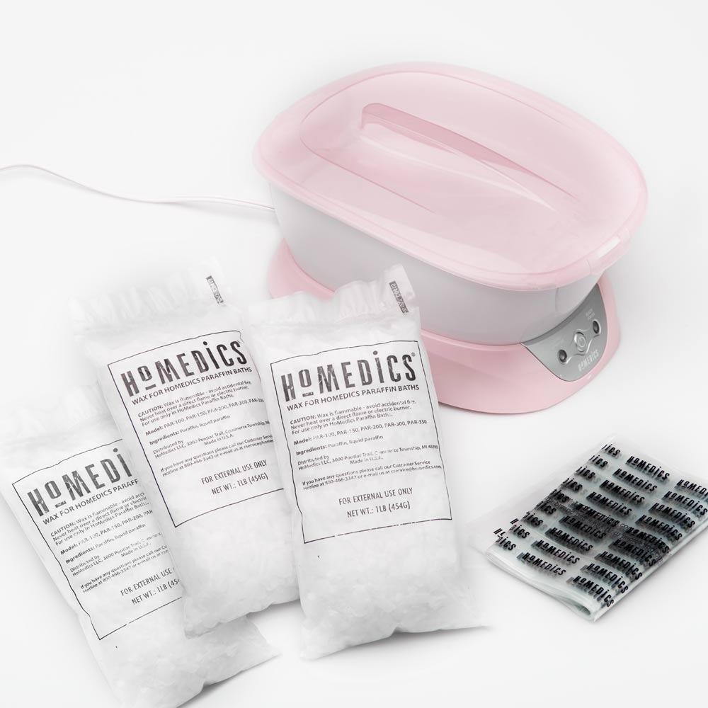 Homedics Pink ParaSpa Plus Paraffin Bath with accessories