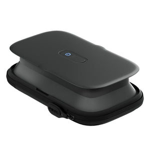 Black | Angled view of the black Homedics UV CLEAN Portable Phone Sanitizer