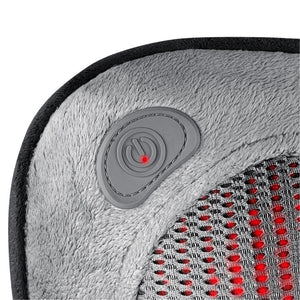 Close-up of power button on the Homedics Cordless Shiatsu Massage Pillow with Heat