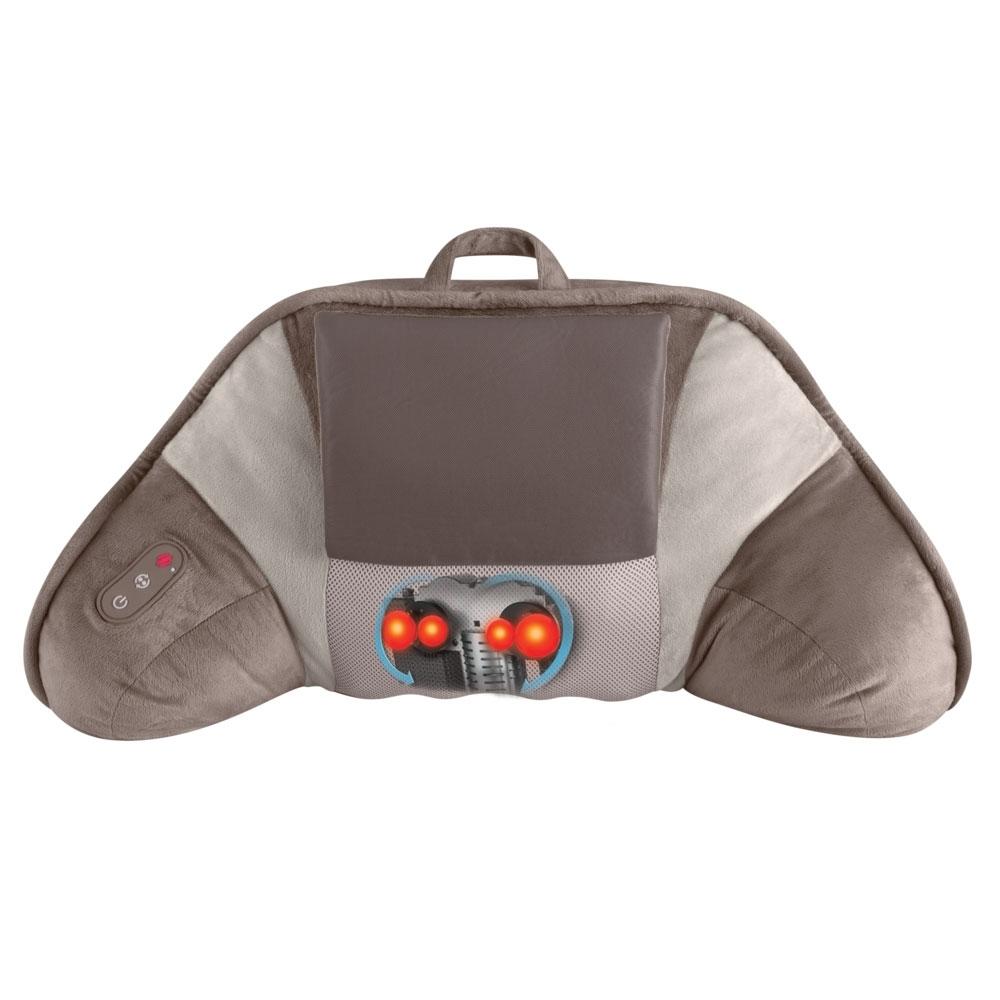 Front view of the Homedics Shiatsu Bedrest Plus with massage elements highlighted