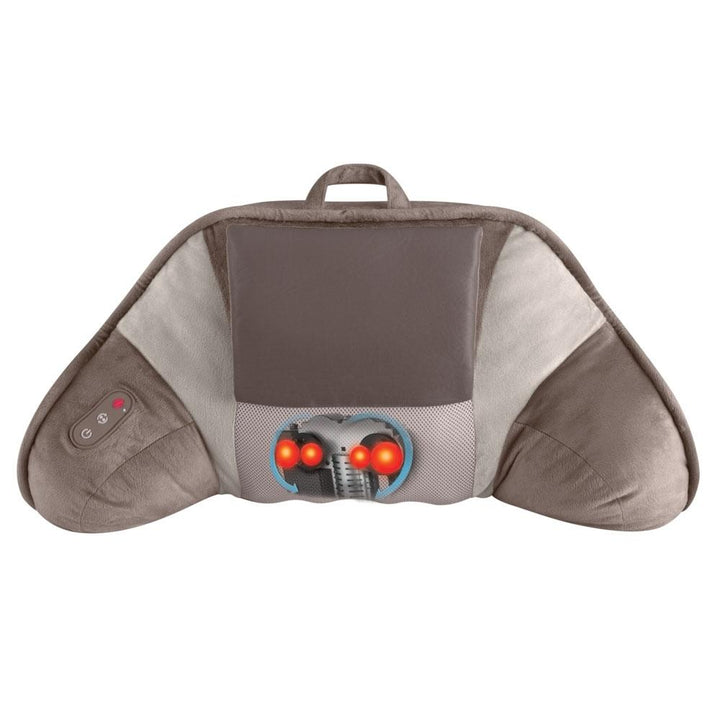 Front view of the Homedics Shiatsu Bedrest Plus with massage elements highlighted