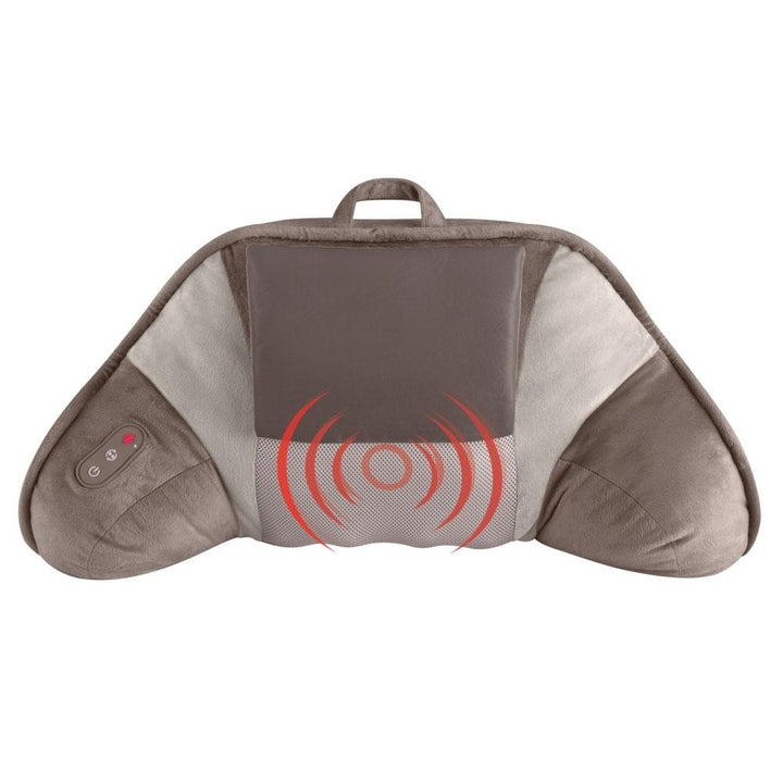 Front view of the Homedics Shiatsu Bedrest Plus with illustrations