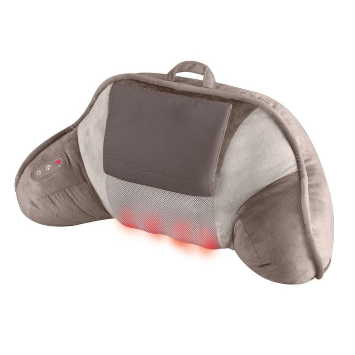 Angled view of the Homedics Shiatsu Bedrest Plus with massage elements highlighted