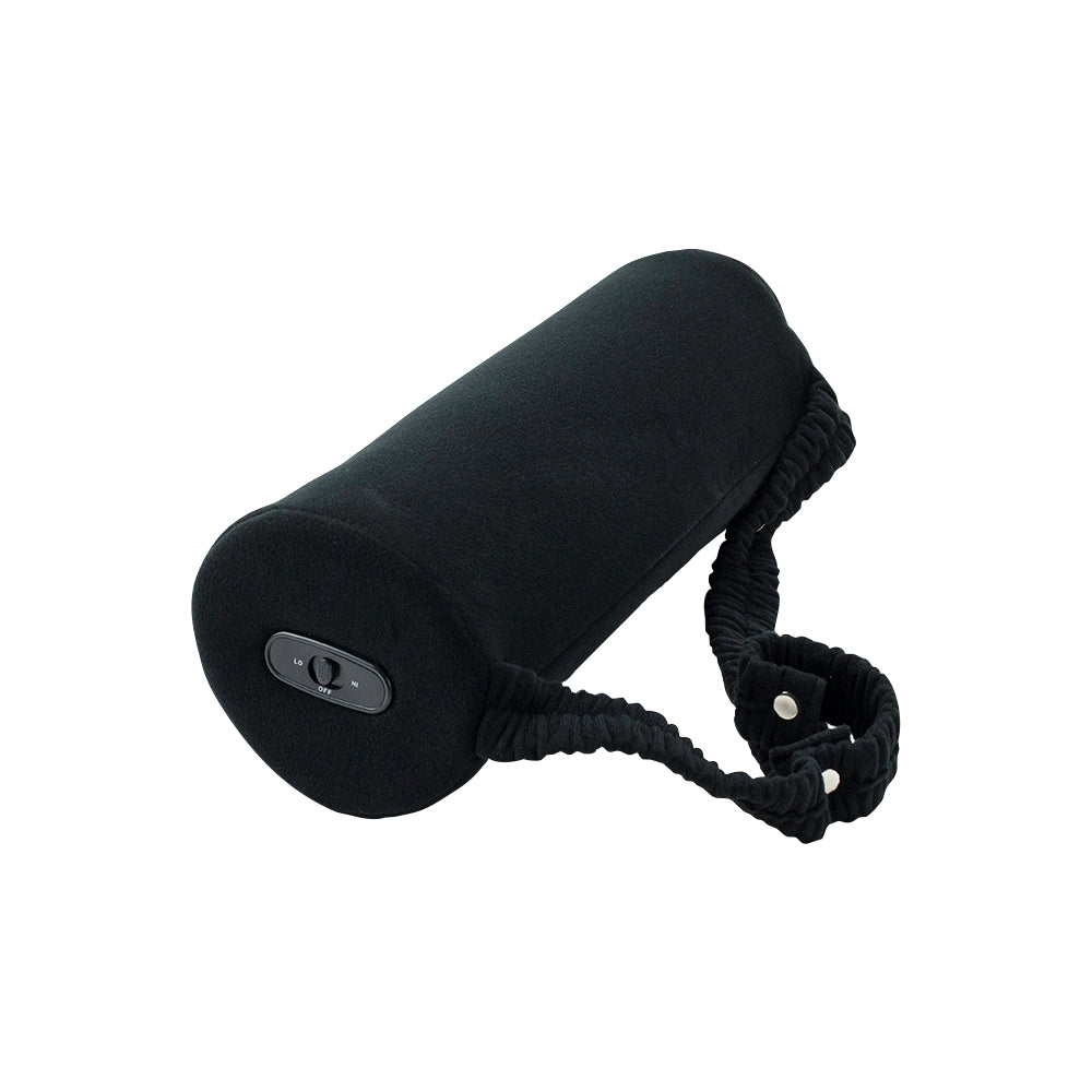 Supporting Roll with Massage - supporting roll on office chair with Icons for places to use  including office chairs, airplanes, sofa chairs, public transportation, box trucks, and cars - ObusForme
