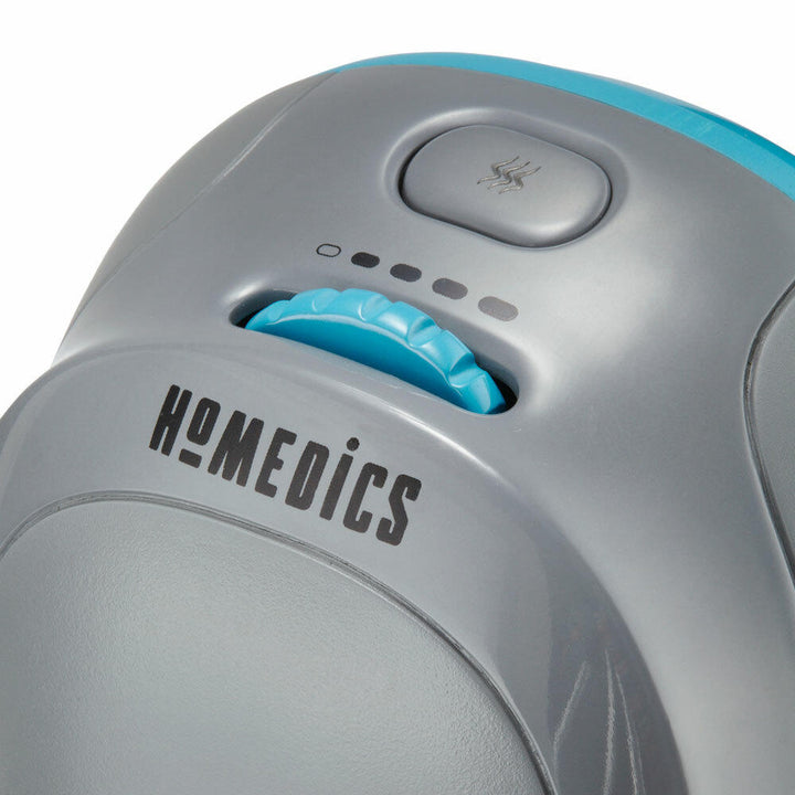 Close-up of controls on the Homedics Mercury Percussion Massager with Heat