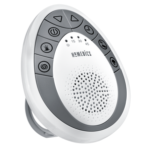 Angled view of the Homedics SoundSpa Mini Portable Sound Machine