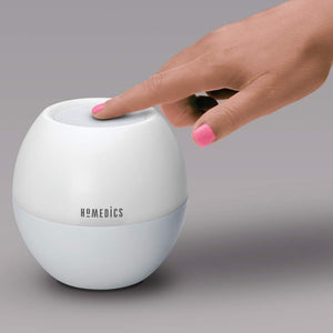 Hand powers on the Homedics SoundSpa Sunrise