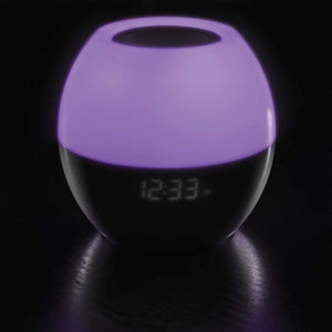 Homedics SoundSpa Sunrise with purple lighting