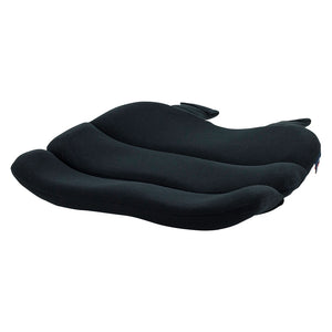Black|Contoured Seat Cushion - angled view pointed left - ObusForme