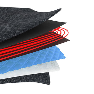 Rendered exploded view of the layers of the Homedics 12