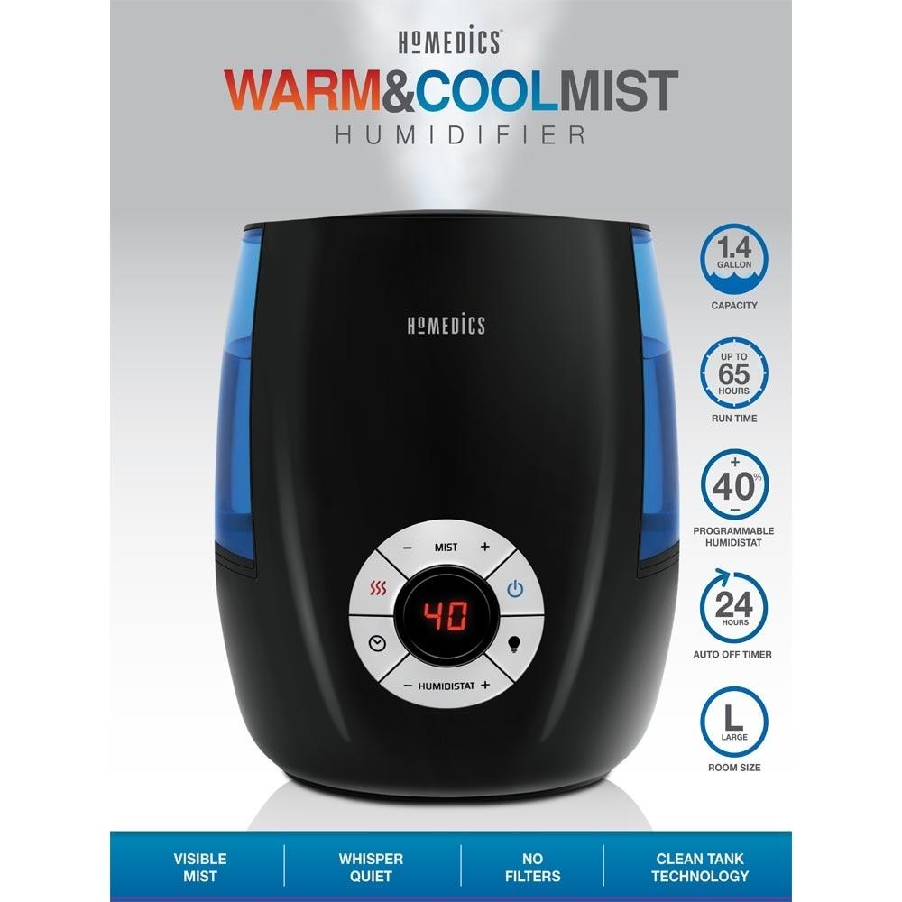 Homedics Warm and Cool Mist Ultrasonic Humidifier box