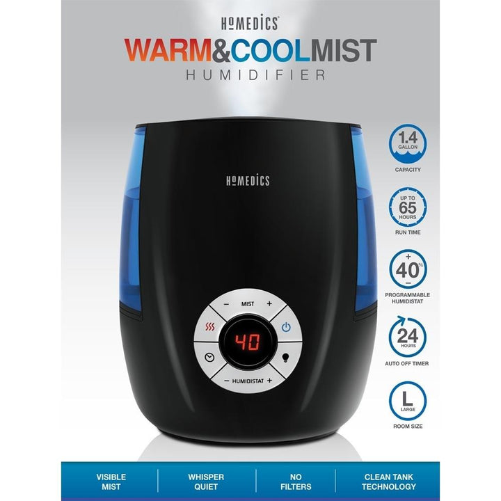 Homedics Warm and Cool Mist Ultrasonic Humidifier box