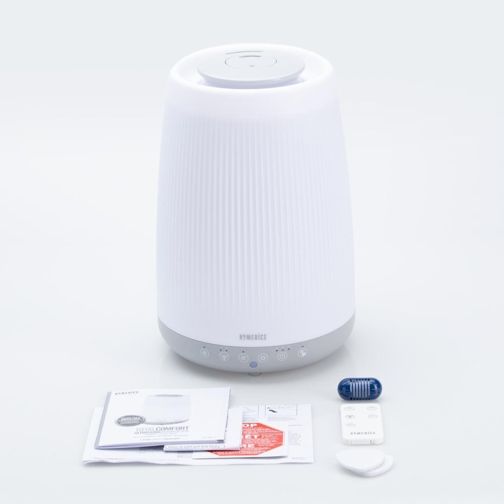 Homedics TotalComfort Ultrasonic Humidifier with accessories