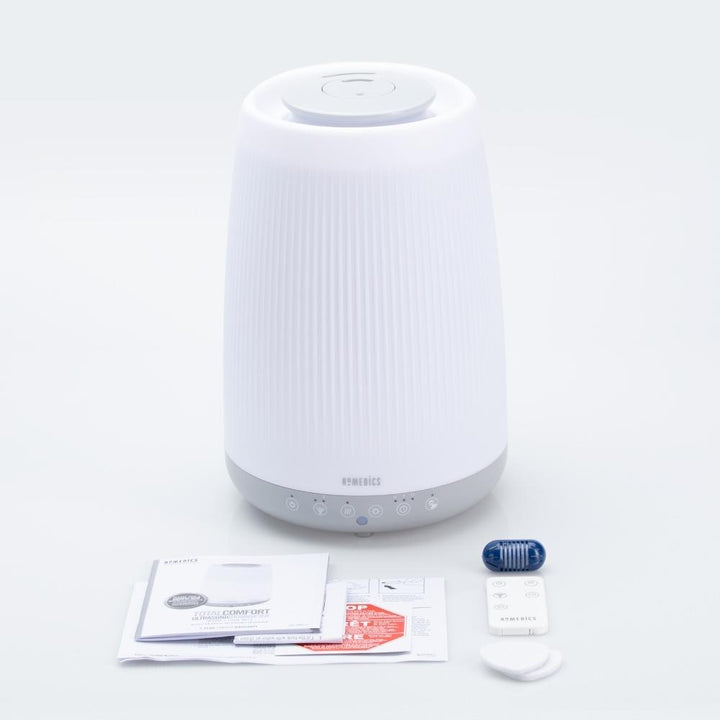 Homedics TotalComfort Ultrasonic Humidifier with accessories