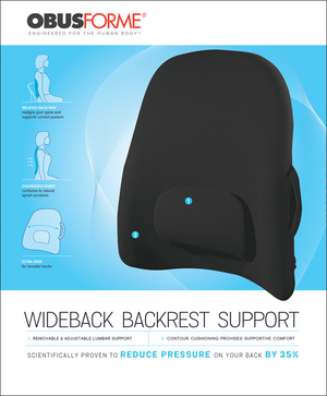 The ObusForme Wideback Backrest Support - Package - ObusForme