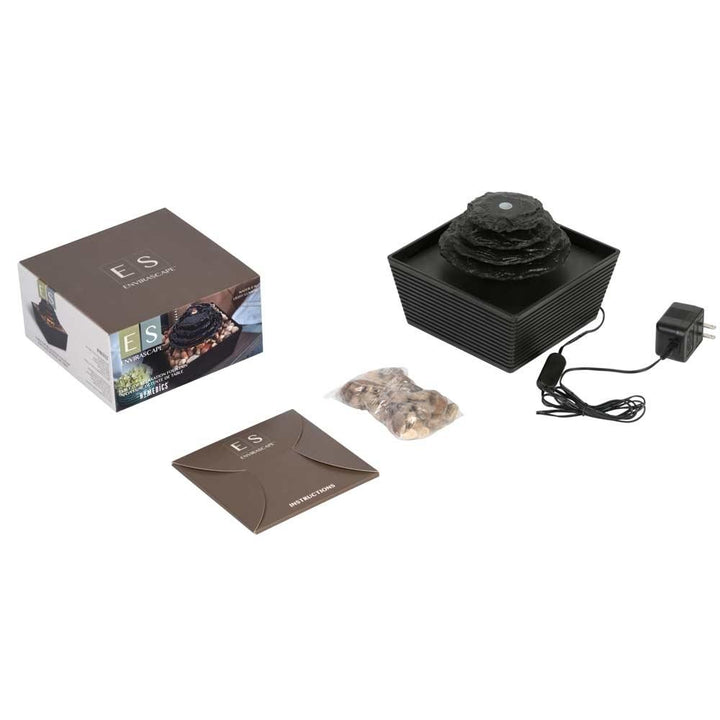 Homedics Envirascape Entrance Tabletop Relaxation Fountain with box and accessories
