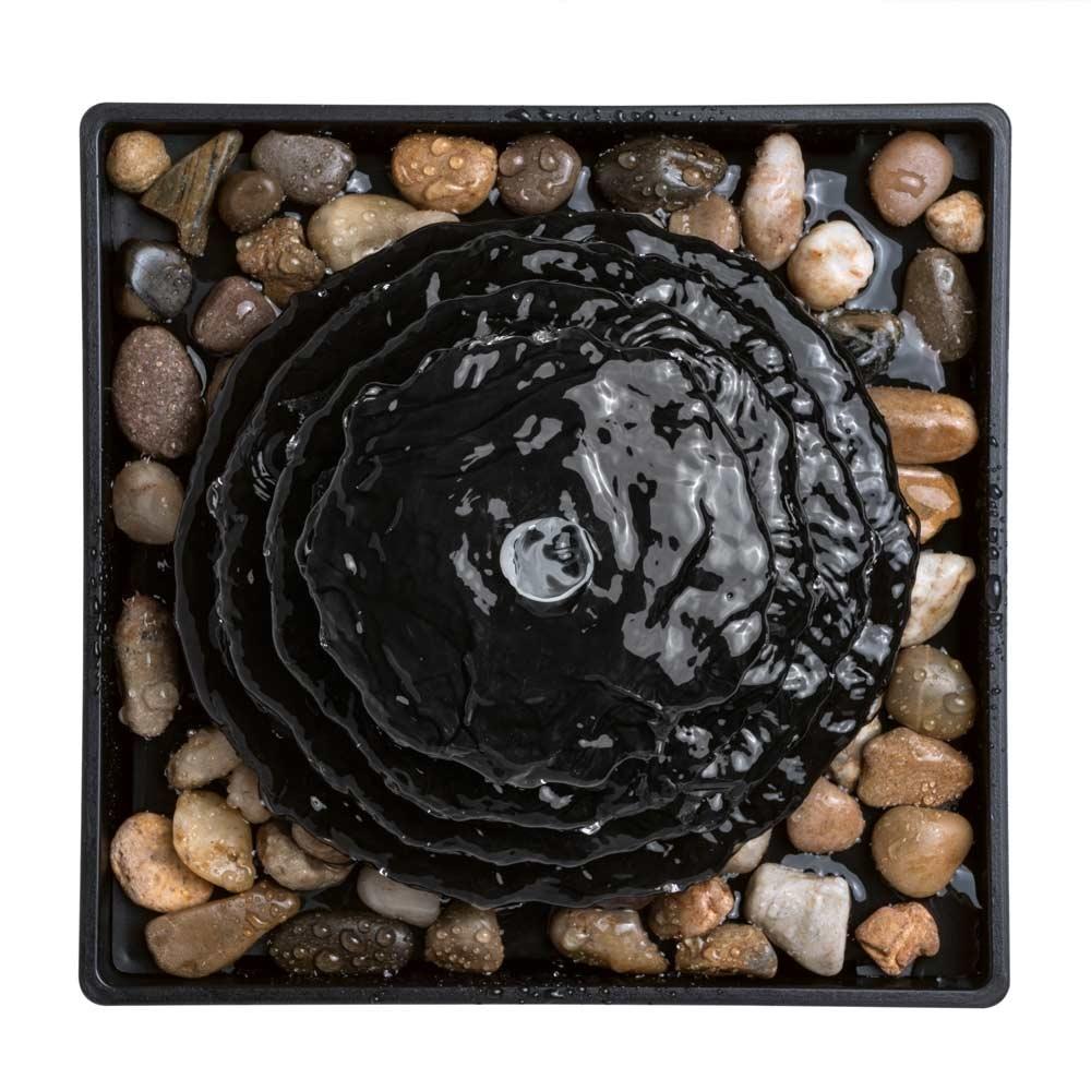 Top-down view of the Homedics Envirascape Entrance Tabletop Relaxation Fountain