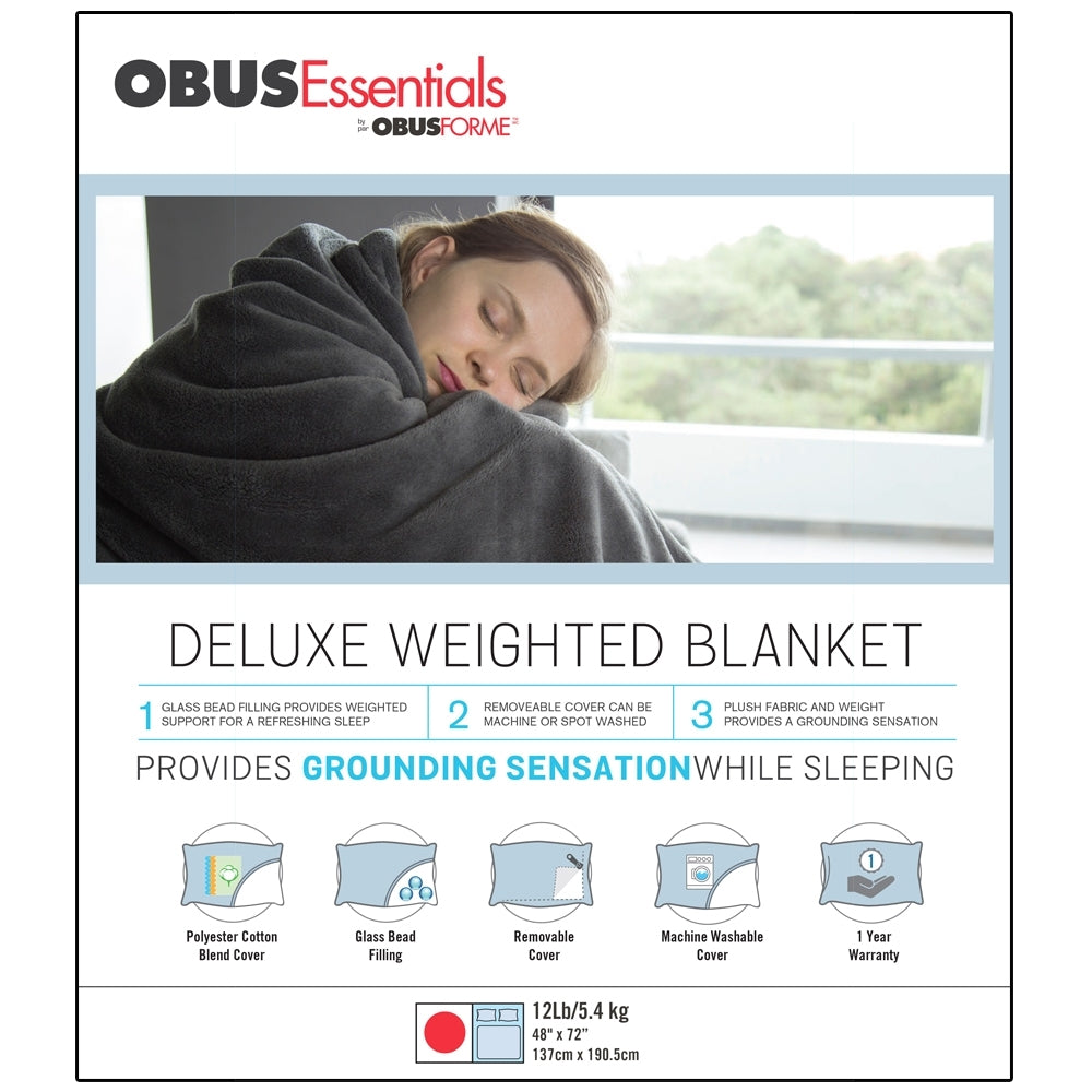 ObusForme 12 pound weighted blanket - grey